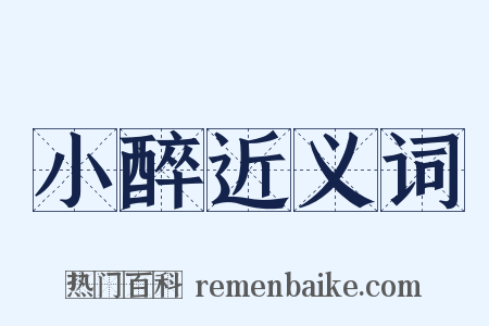 小醉近义词是什么意思的图片